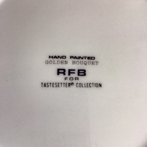 Vintage RFB for Tastesetter Golden Bouquet Plates - Set of 2 - Picture 10 of 10